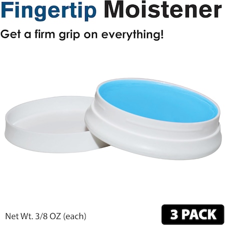 Nadex Coins Non-Slip Cash-Counting Fingertip Moistener Pads, Blue, 3PK NXTE-1742
